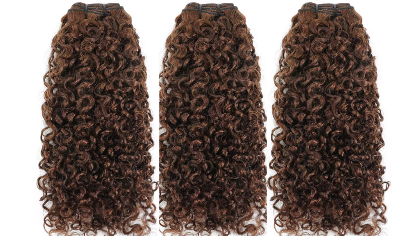 3 bundle pixie curly human hair